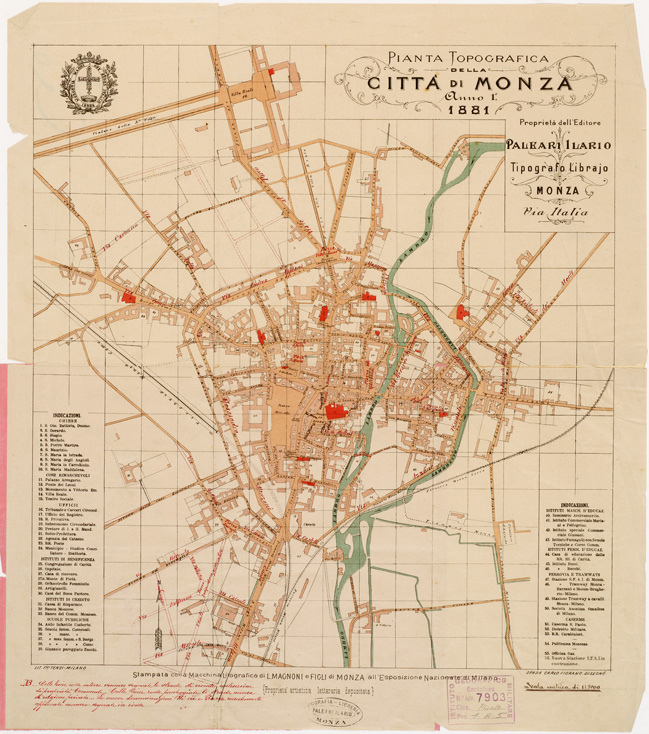 Carta Topografica Della Citta Di Ferrara 8240